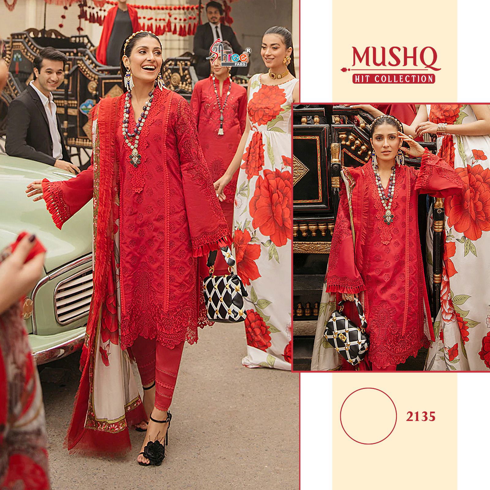 Mushq 2132 To 2135 By Shree Pakistani Suits Catalog